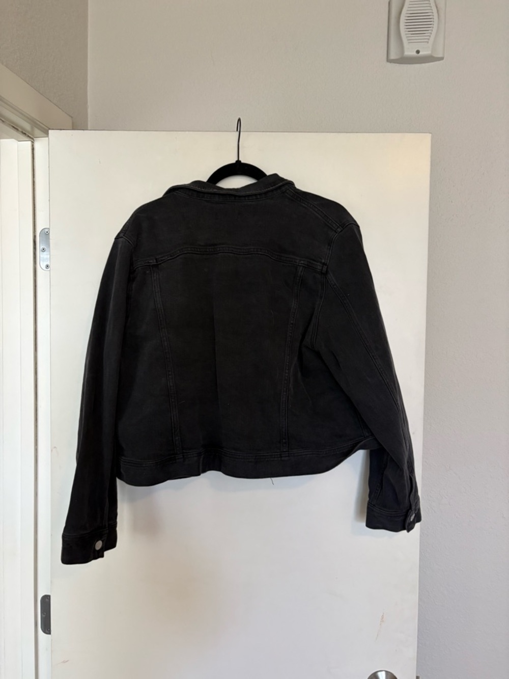 J. Crew Black Denim Trucker Jacket - Picture 2 of 3